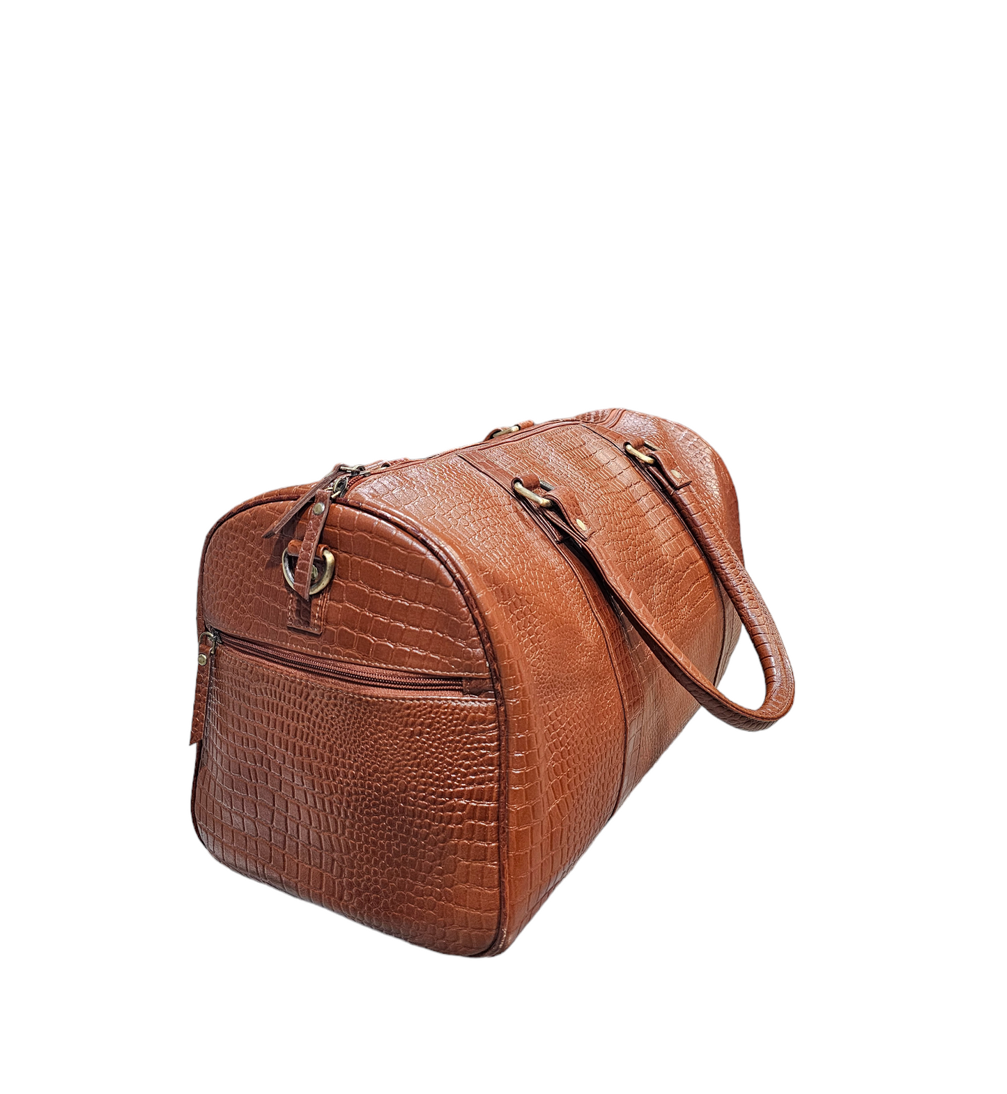 Royal Saro Duffel Bag-Brown Croco-Small