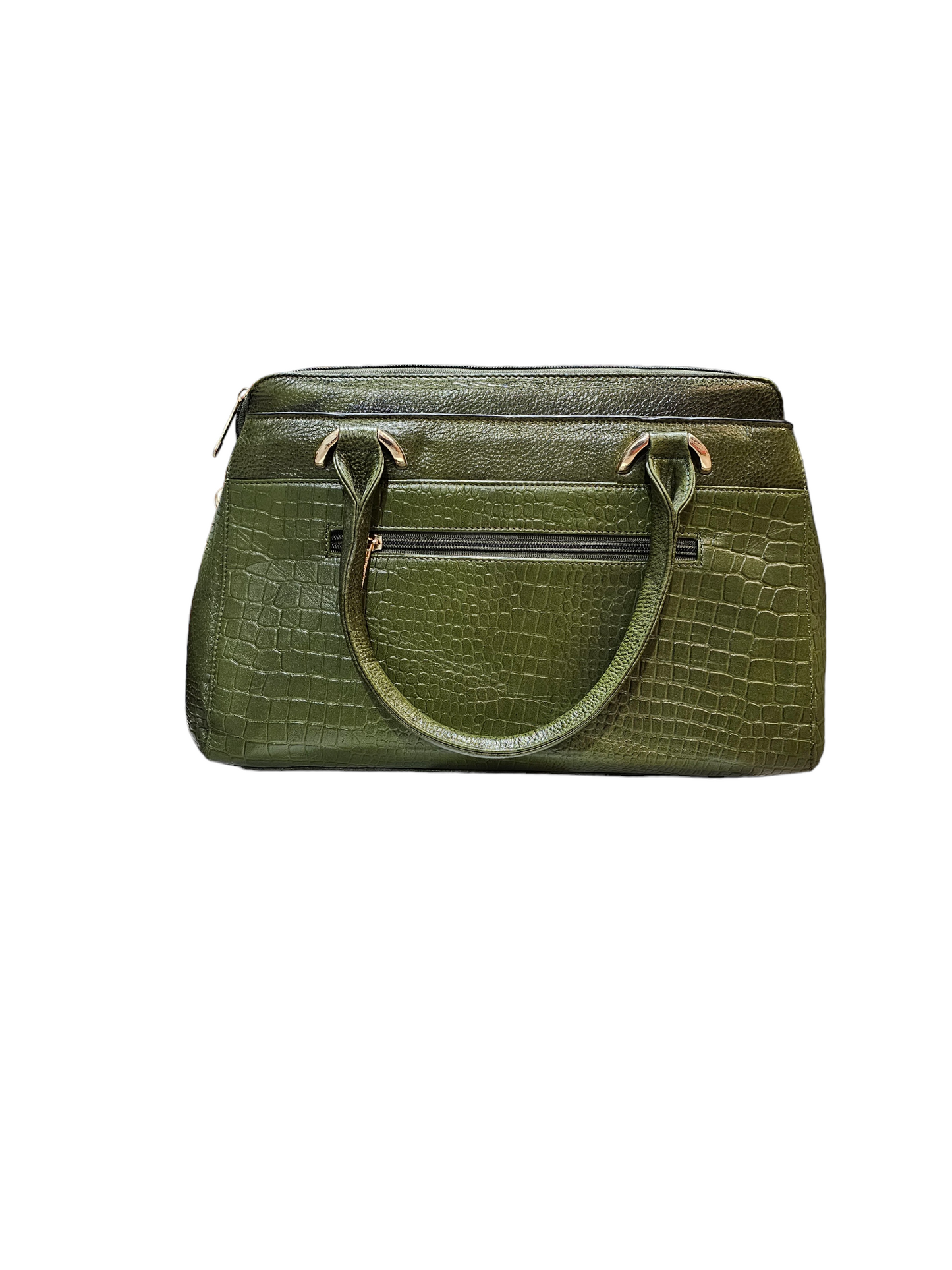 Royal Saro Ladies Croco Print Handbag - Green, Medium Size