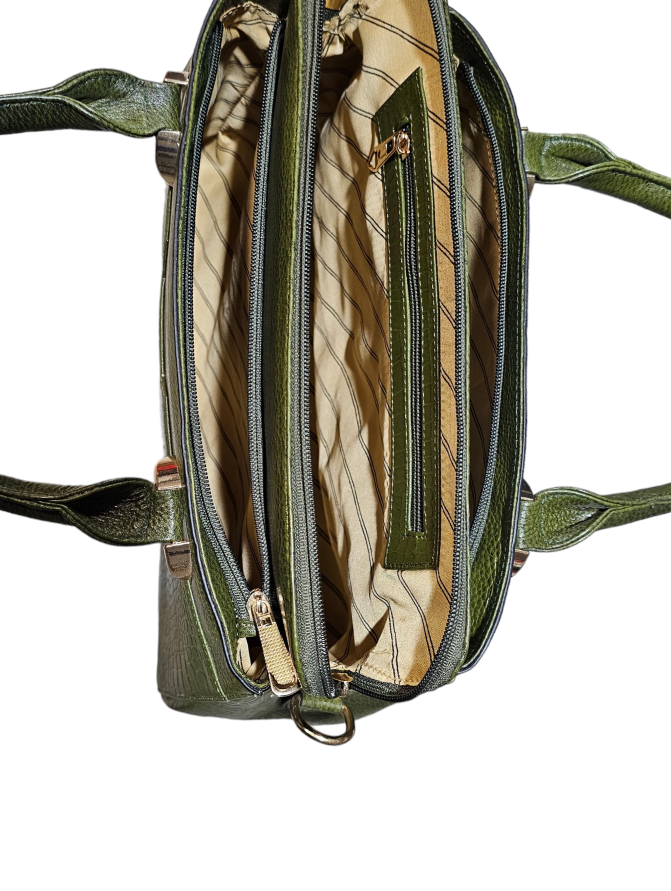 Royal Saro Ladies Croco Print Handbag - Green, Medium Size