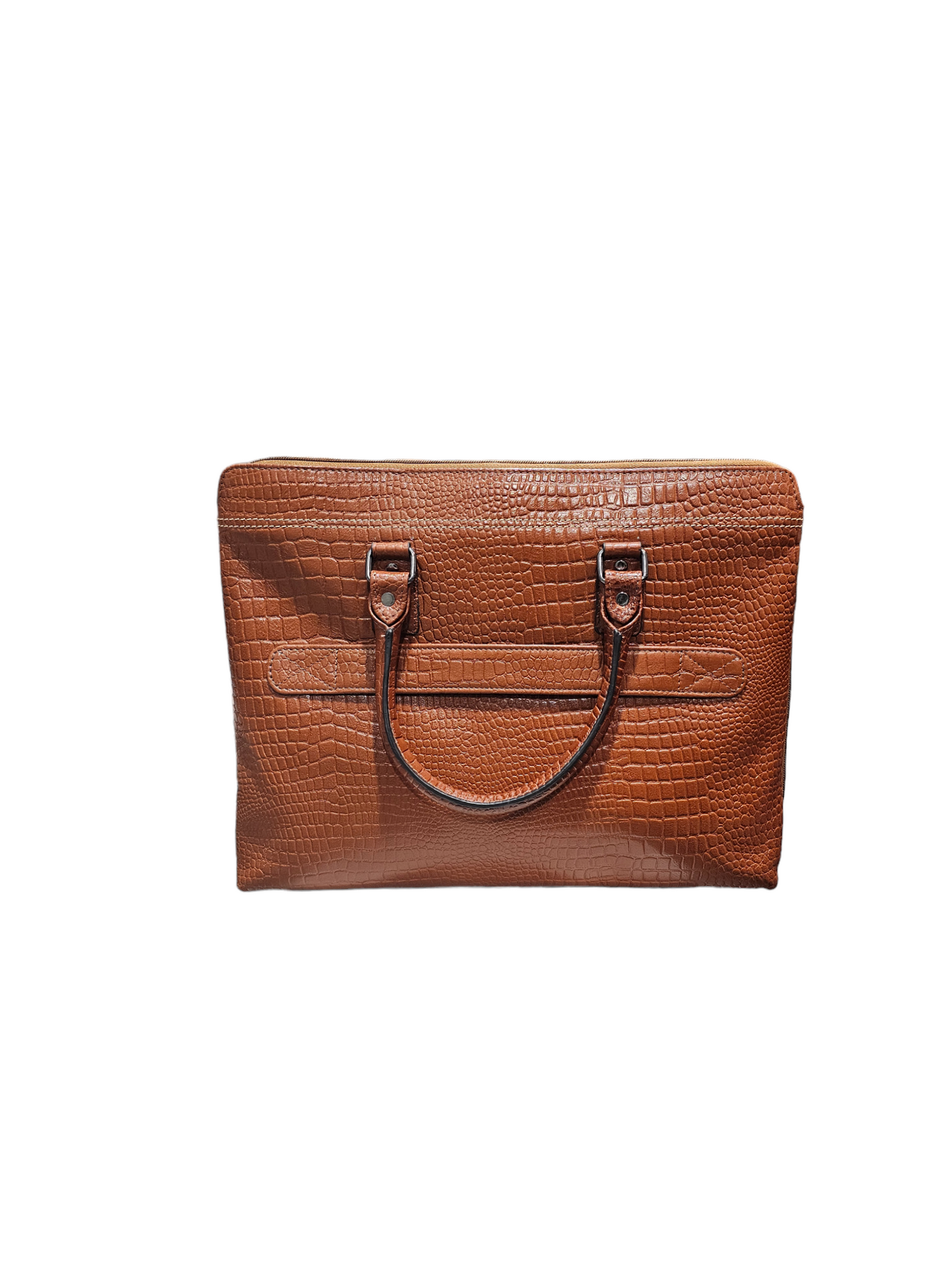 Royal Saro Brown Croco Pattern 15-Inch Laptop Bag