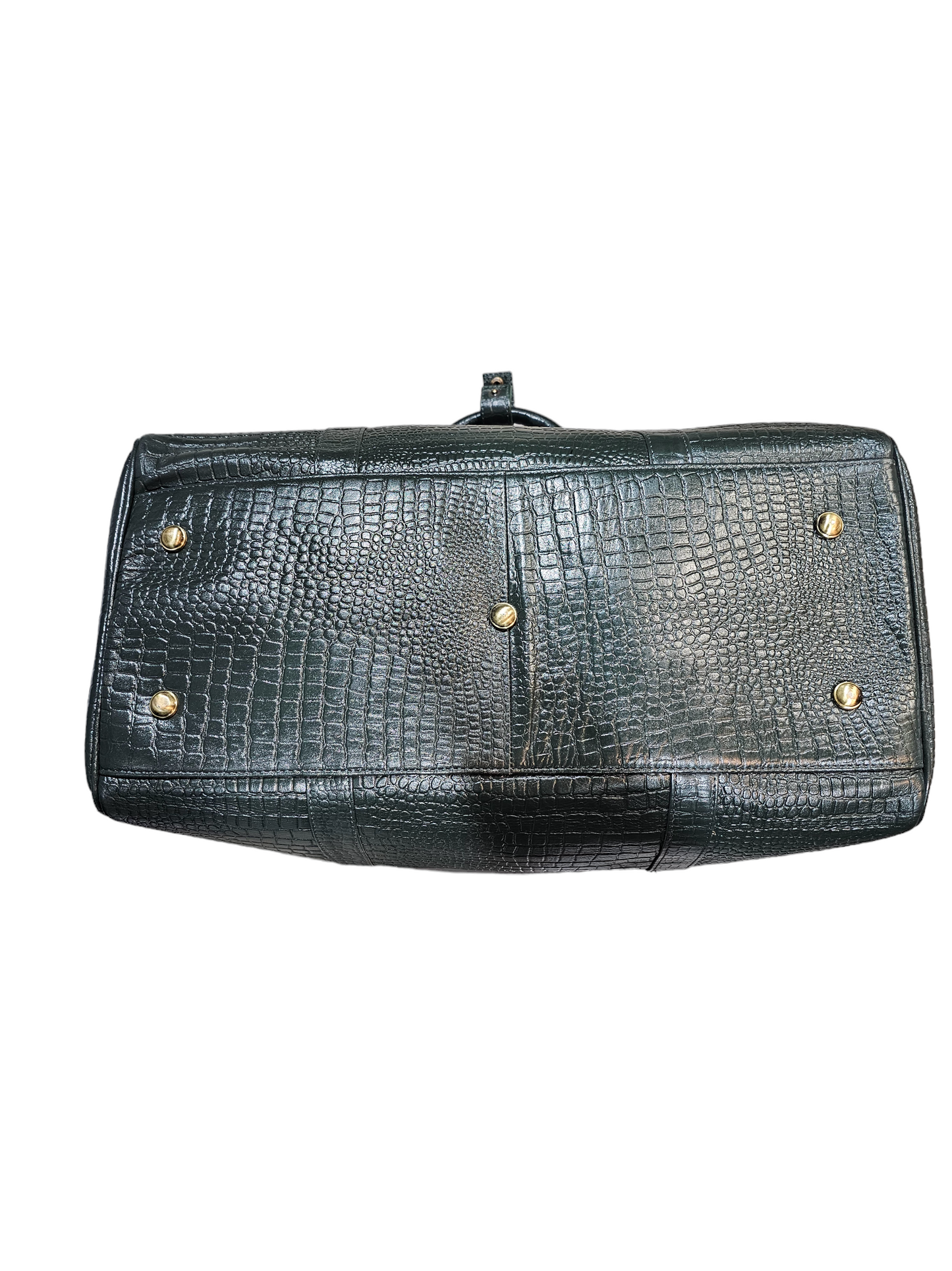 Royal Saro Duffel Bag -  Croco Print- Hunter Green- Small